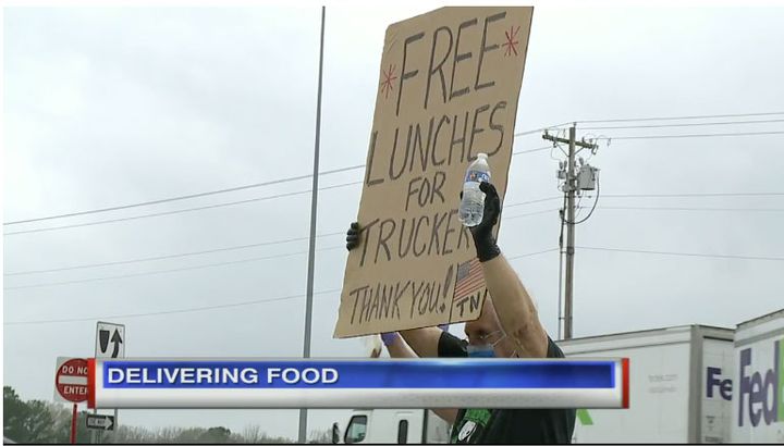 Truckers Greeted With Free Meals
